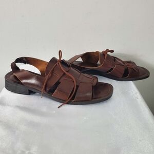 Vintage Brown Leather Sandals